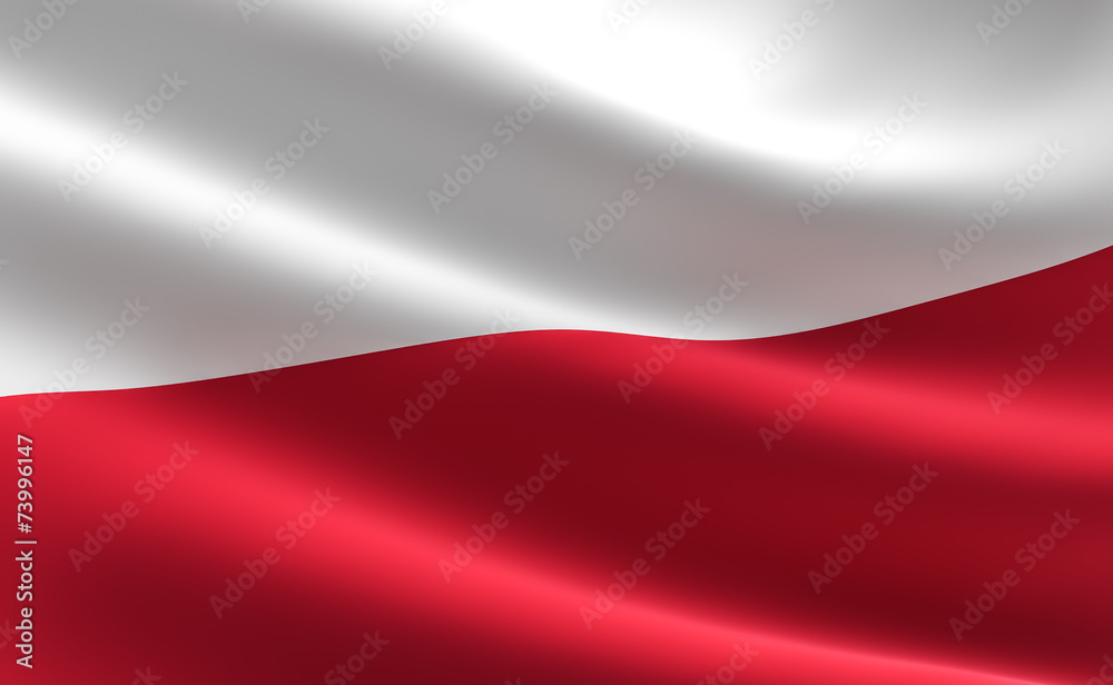 Poland flag - obrazy, fototapety, plakaty 