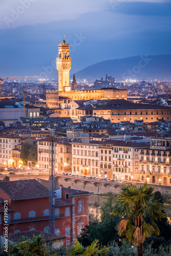 Night view of Florence, Italy
