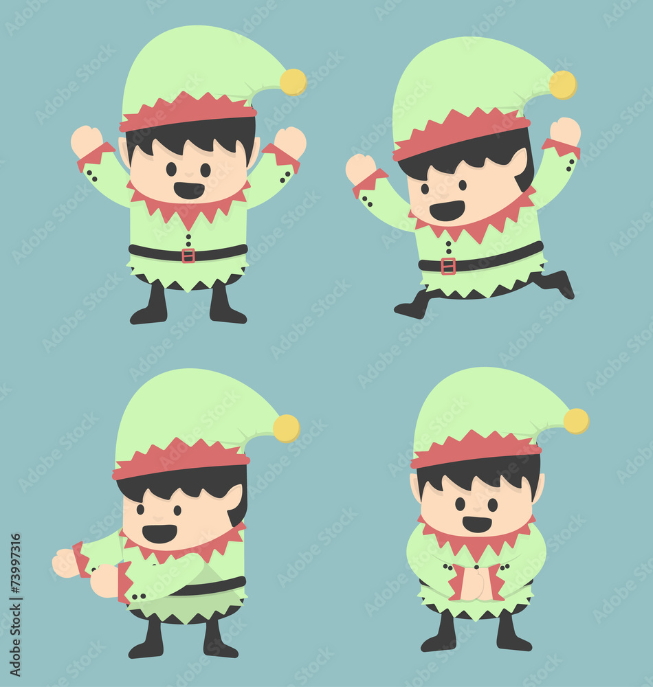 Christmas Elves and different poses Christmas Elves and different poses