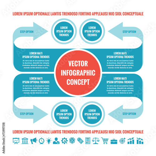 Business infographic concept - vector template illustration