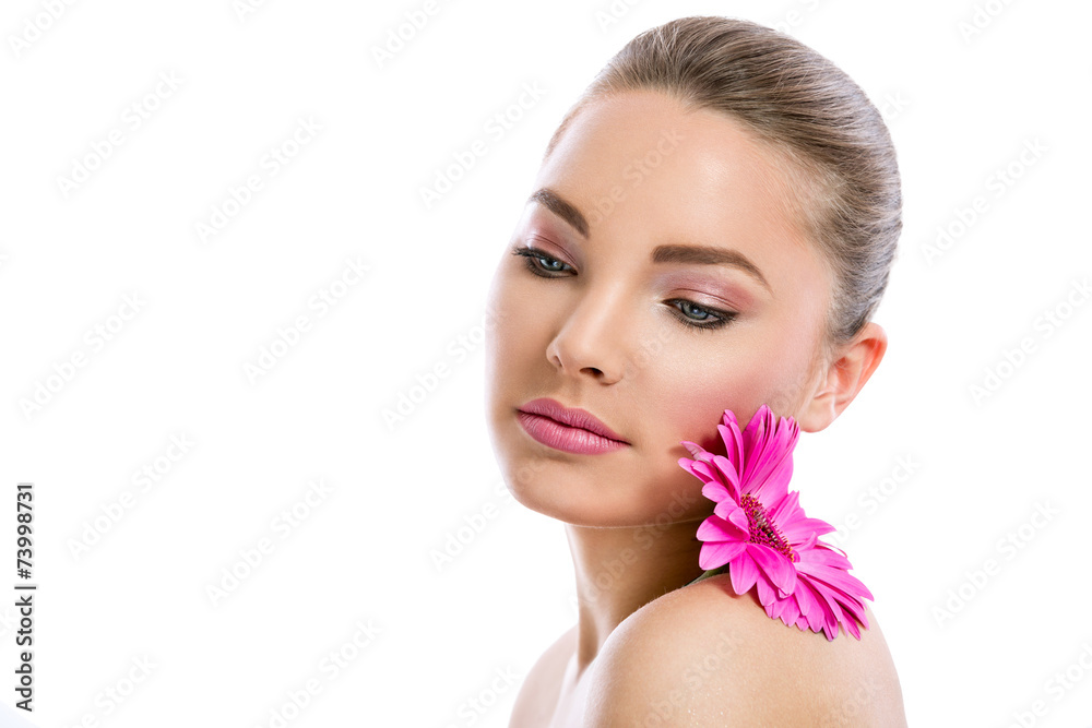 Young model with healthy clear skin Young model with healthy clear skin