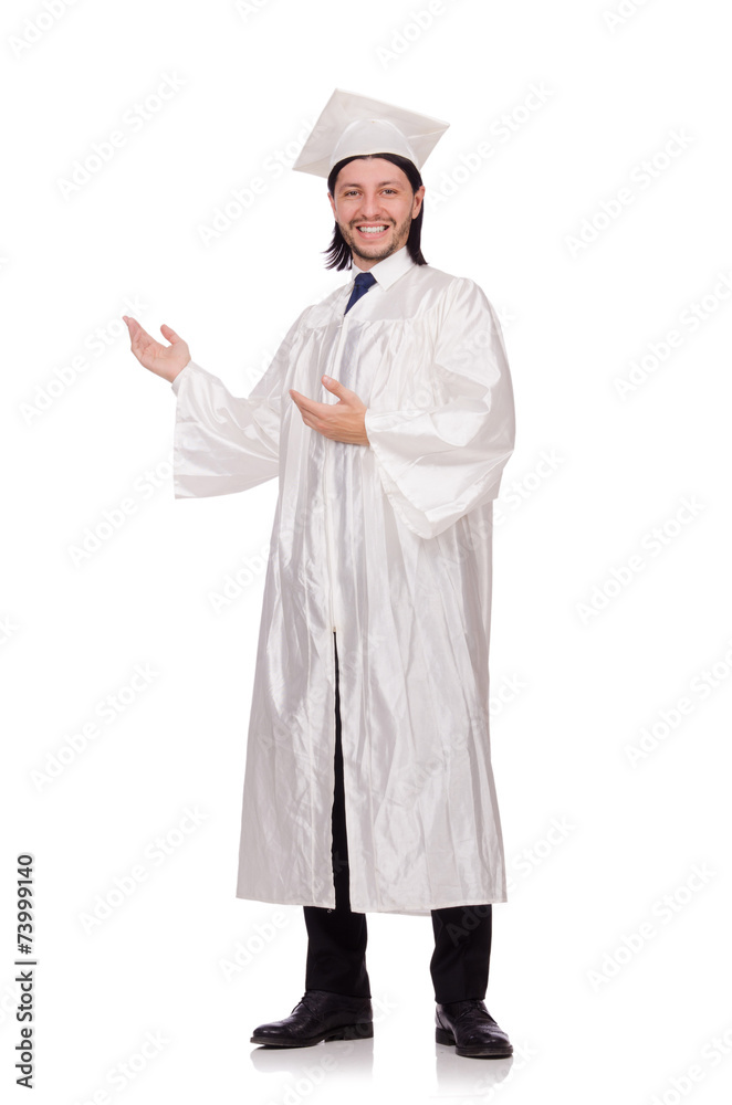 Young student isolated on the white Young student isolated on the white