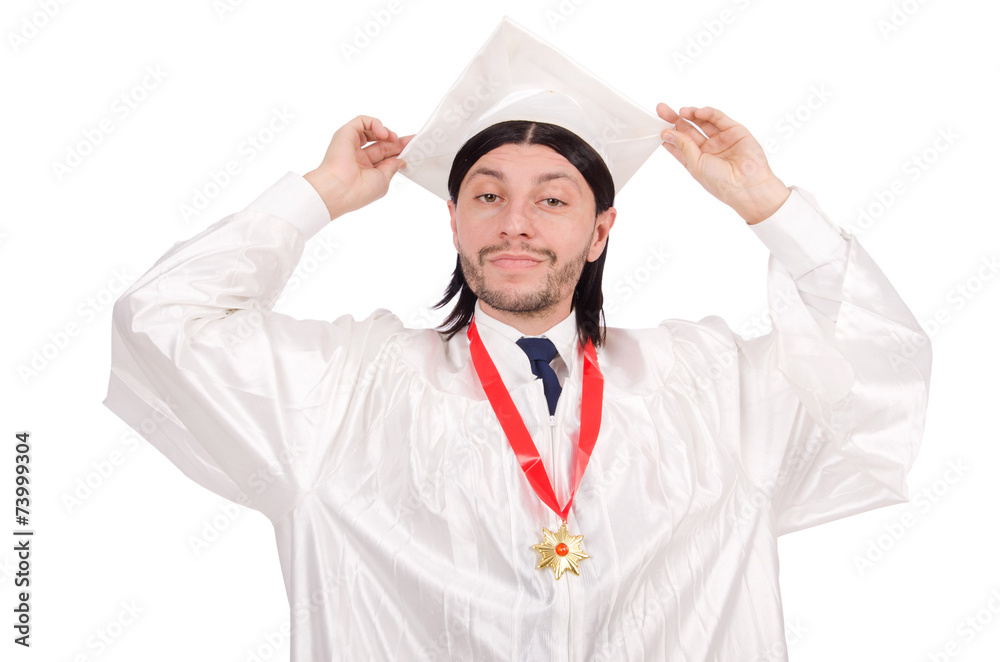 Young student isolated on the white Young student isolated on the white