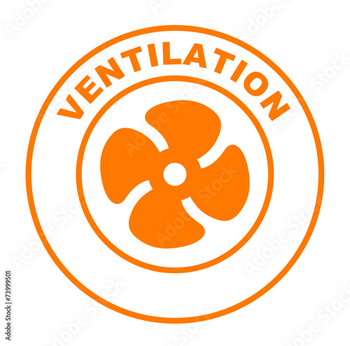 ventilation sur bouton web rond orange