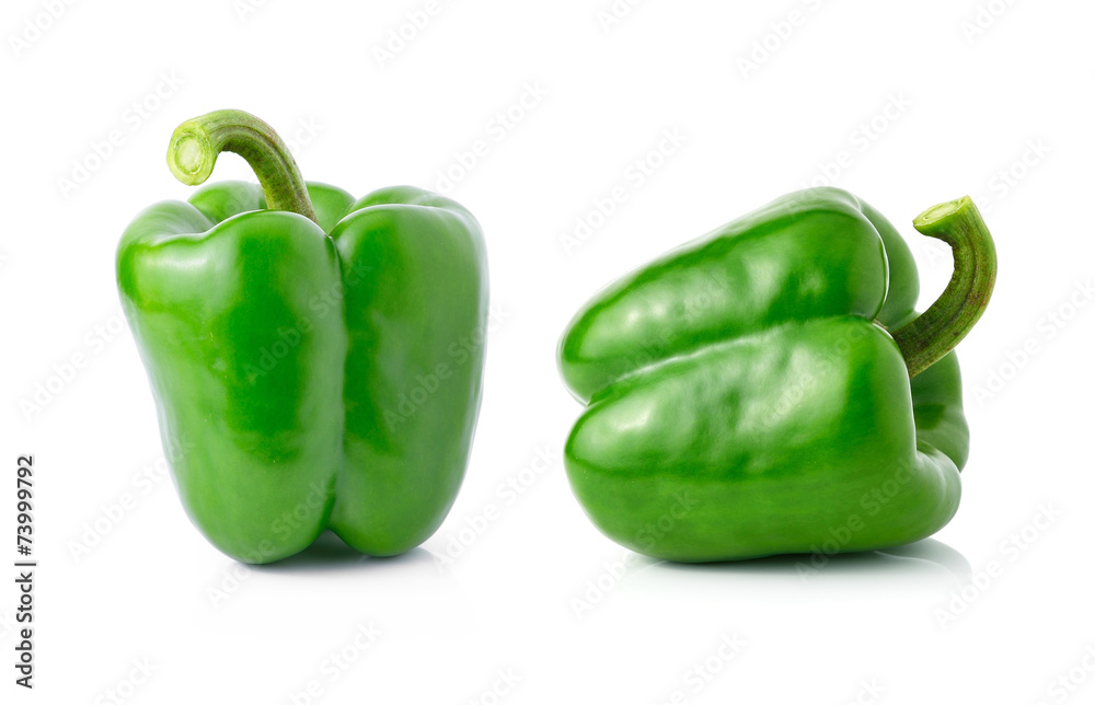Green pepper isolated on white background Green pepper isolated on white background