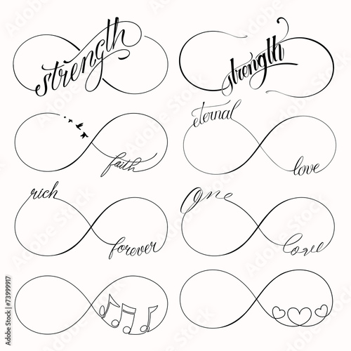 Infinity symbols set