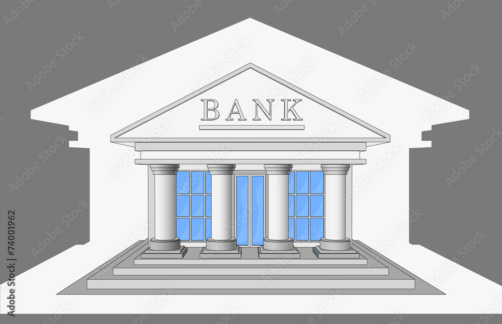 Bank, front view Bank, front view