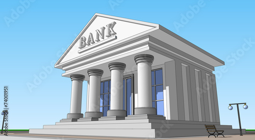 Bank, right side view