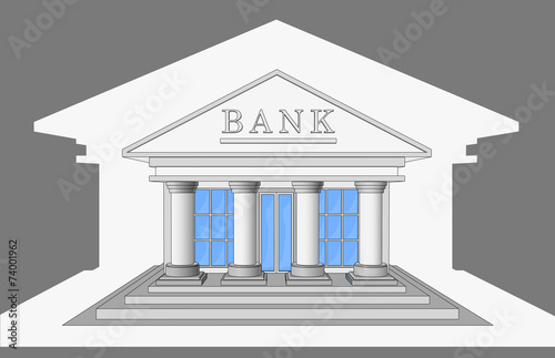 Bank, front view