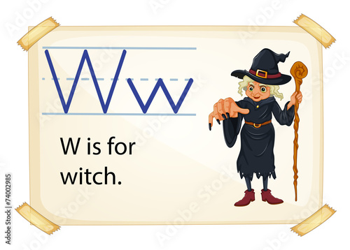 A letter W for witch