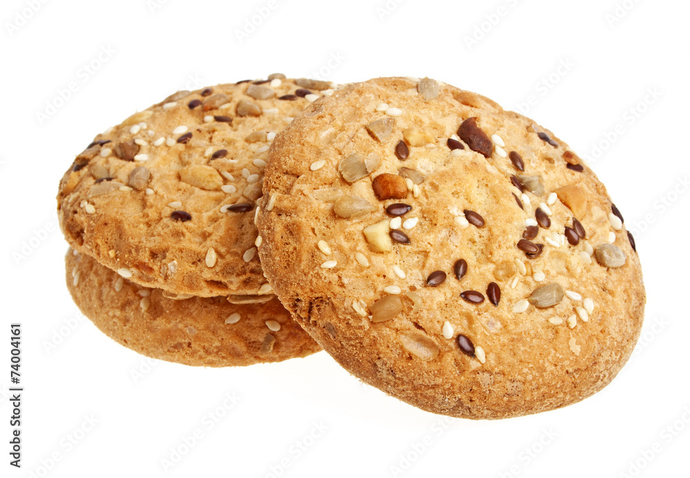 Cereal biscuits with the addition of sesame, peanuts, sunflower Cereal biscuits with the addition of sesame, peanuts, sunflower