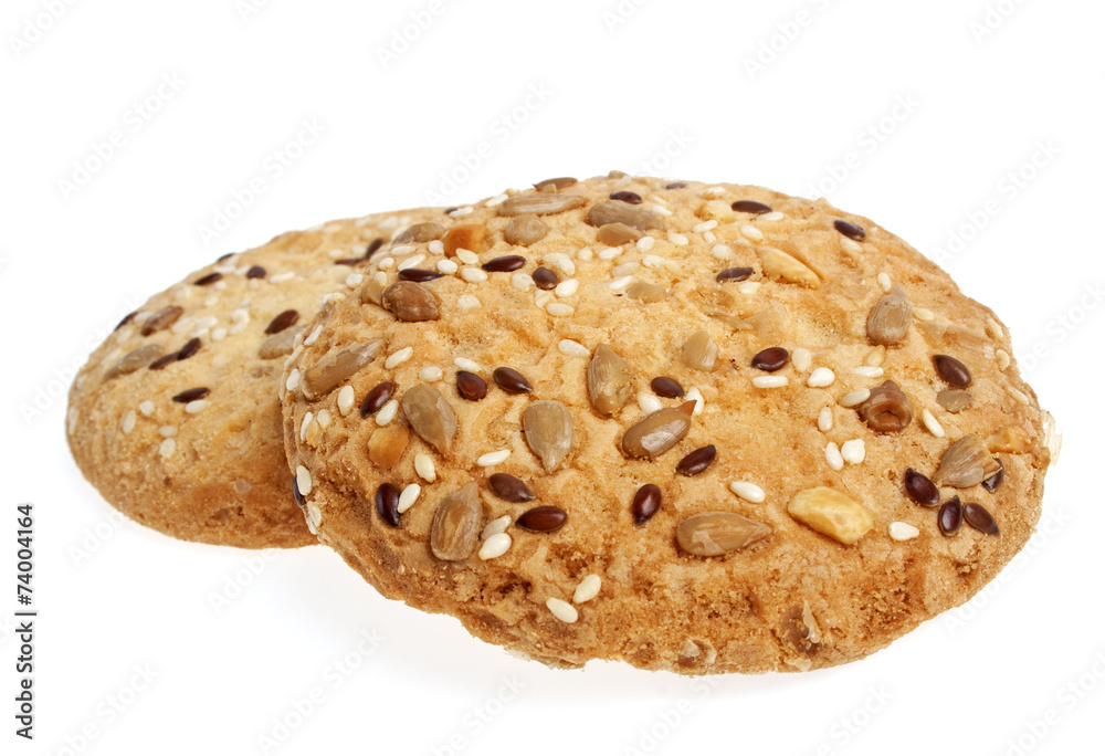 Cereal biscuits with the addition of sesame, peanuts, sunflower Cereal biscuits with the addition of sesame, peanuts, sunflower