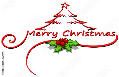 A Christmas card decoration template