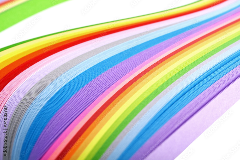 Paper strips in rainbow colors Paper strips in rainbow colors