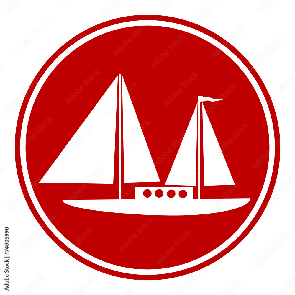 Sailing ship button Sailing ship button