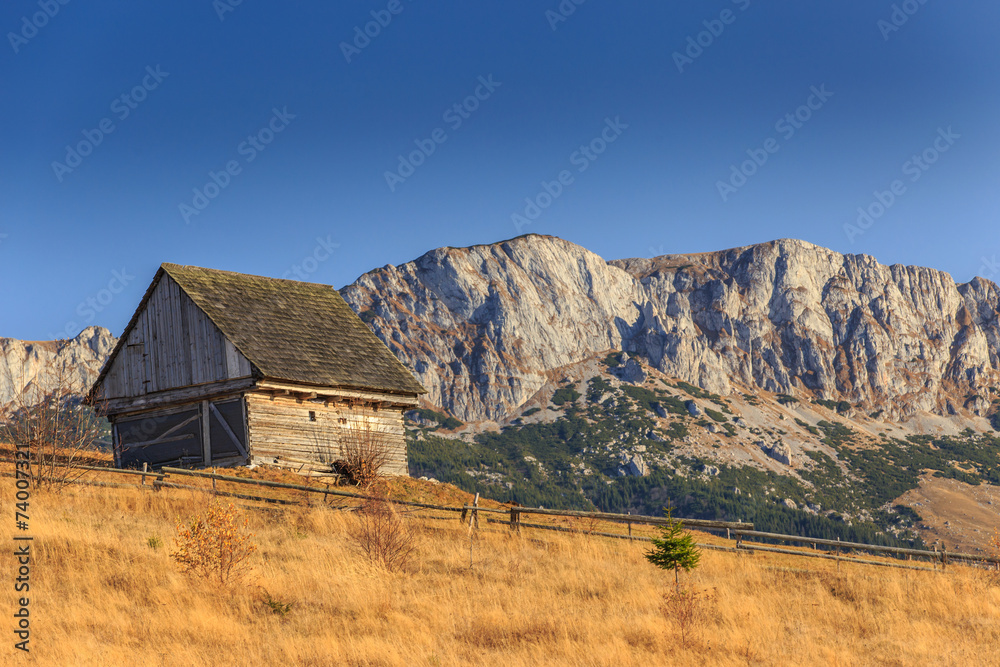 Mountain rural scenery in autumn, in Transylvania Mountain rural scenery in autumn, in Transylvania