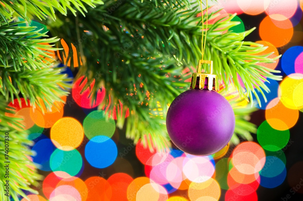 Christmas decoration on the fir tree Christmas decoration on the fir tree