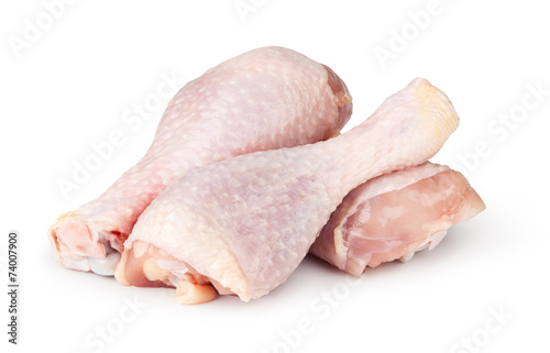 Pieces of raw chicken meat