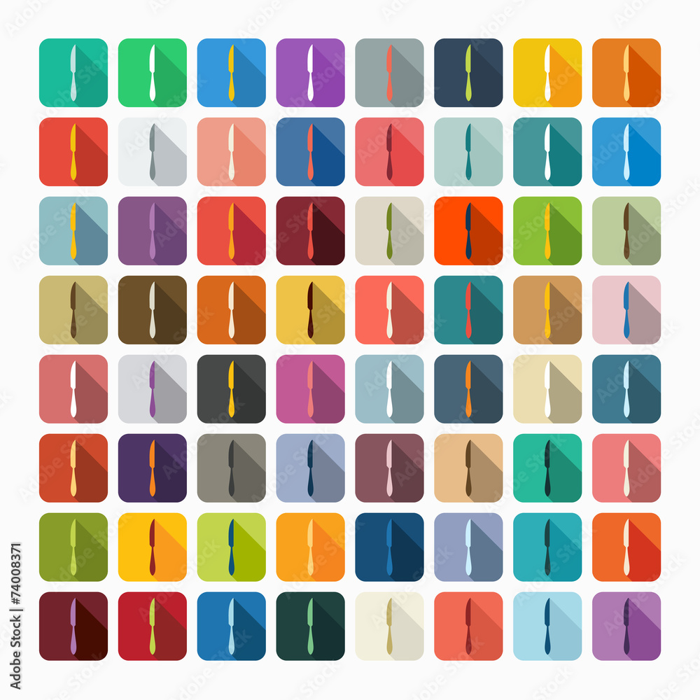 Flat design: knife Flat design: knife