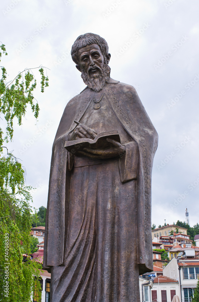Statue of saint Cyril - Ohrid, Macedonia