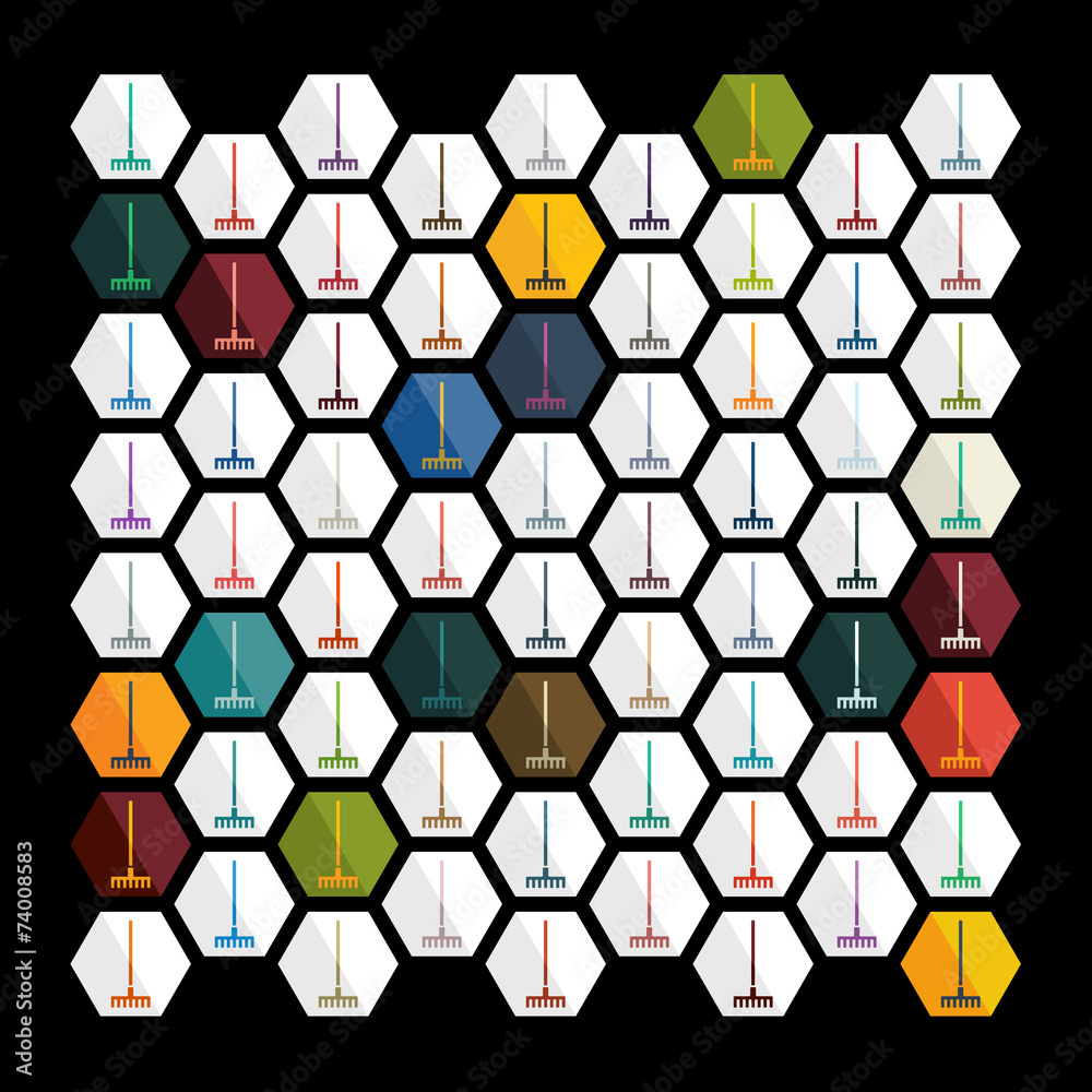 Flat design: rake Flat design: rake