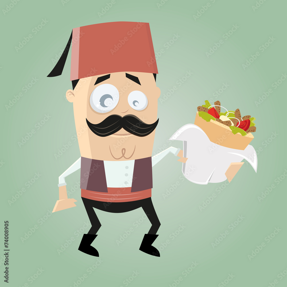 döner kebab türkisch servieren Stock-Vektorgrafik | Adobe Stock
