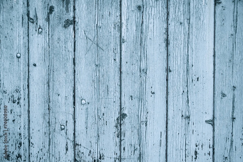 Holzwand - grau / blau Holzwand - grau / blau