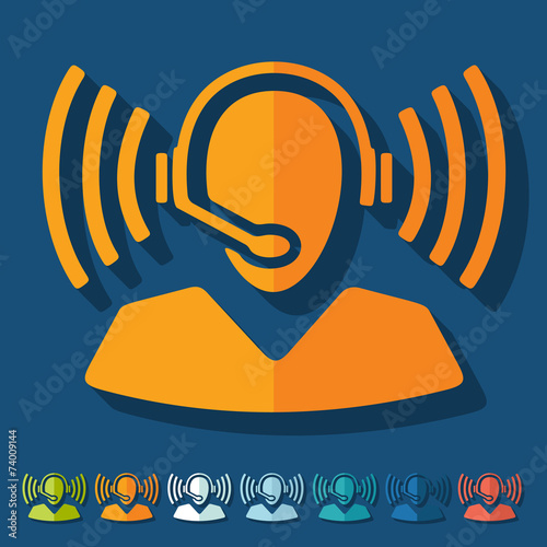 Flat design: call center