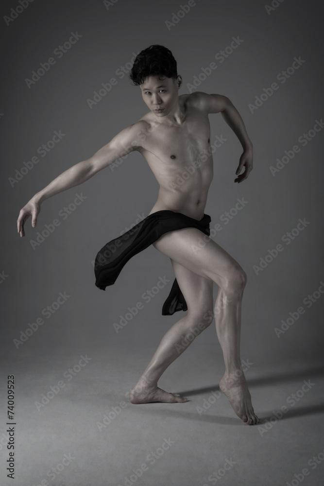 Dancer with a black silk