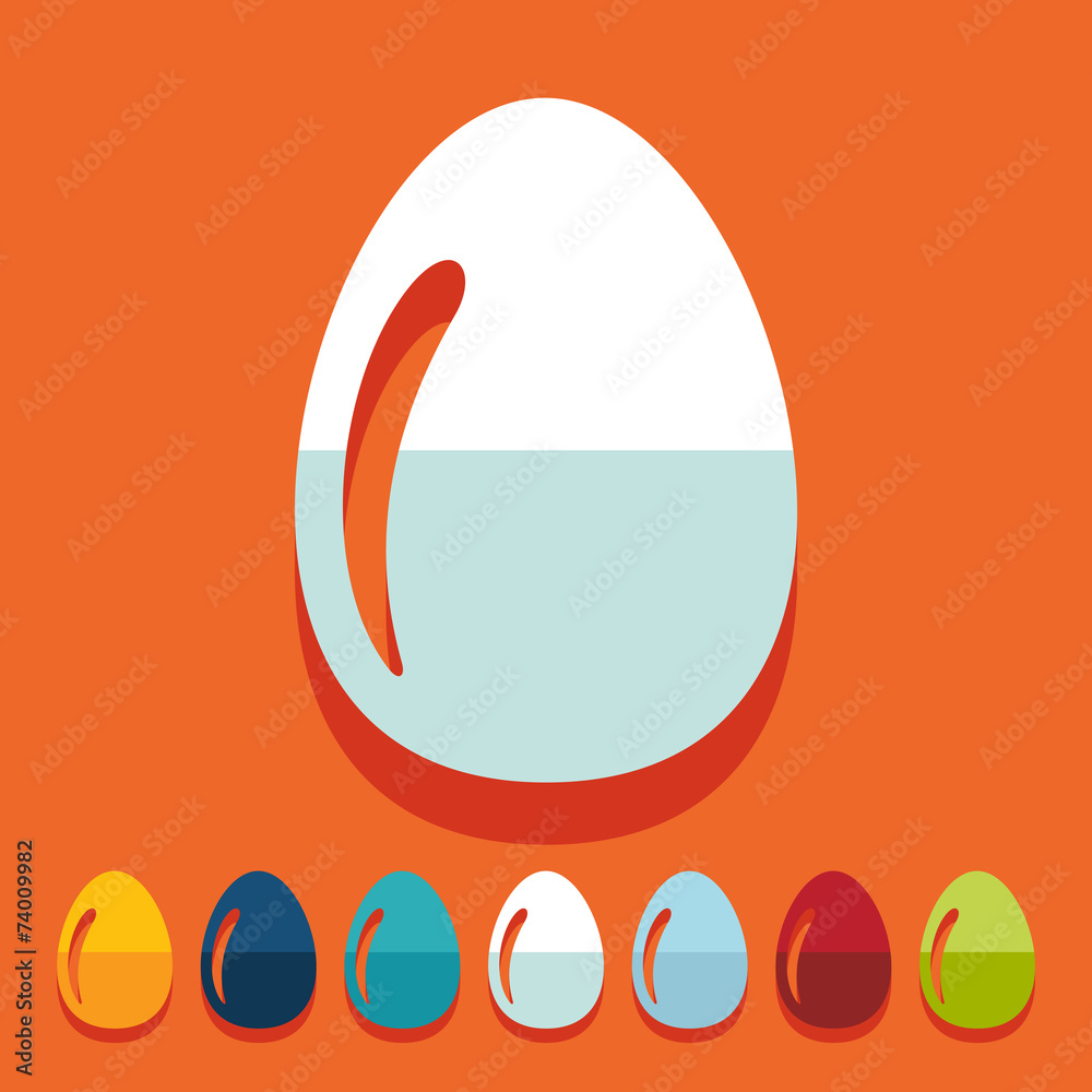 Flat design: easter egg Flat design: easter egg