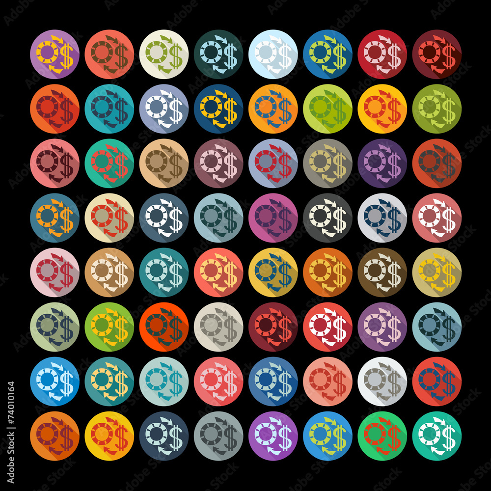 Flat design: exchange chips Flat design: exchange chips