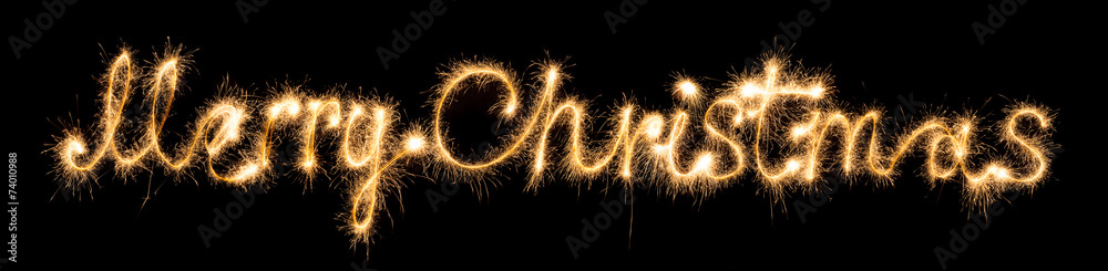 Merry christmas made of sparkles on black Merry christmas made of sparkles on black