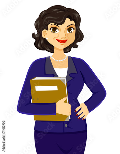mature business woman smiling with confidence