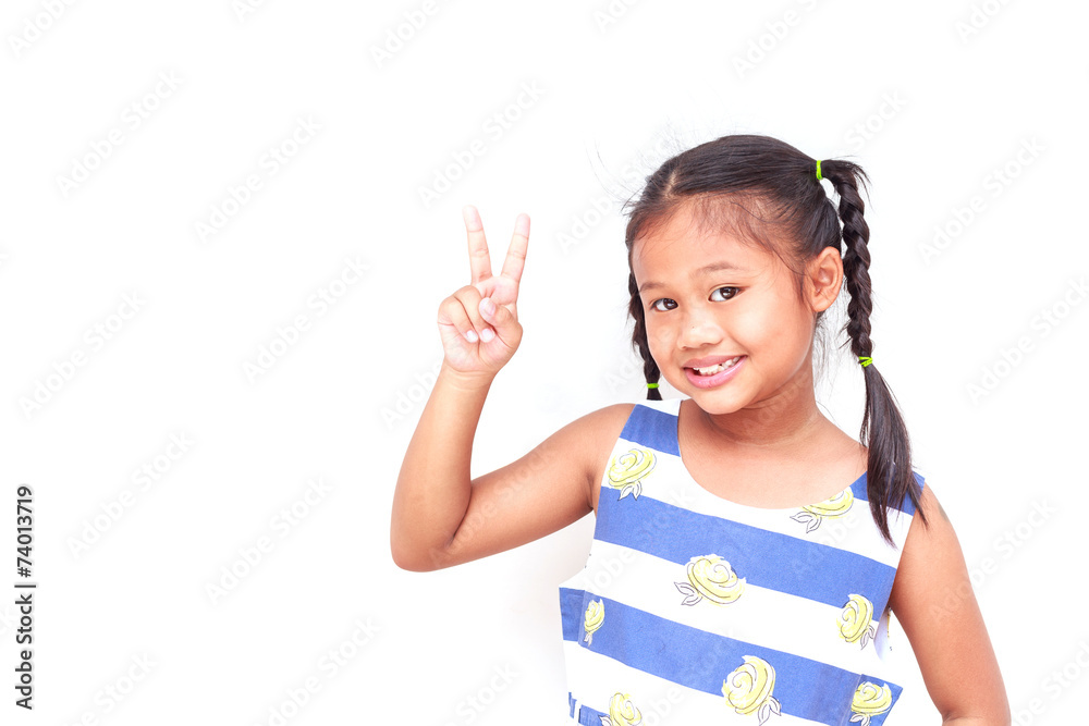 Young Asian girl isolated on white background Young Asian girl isolated on white background