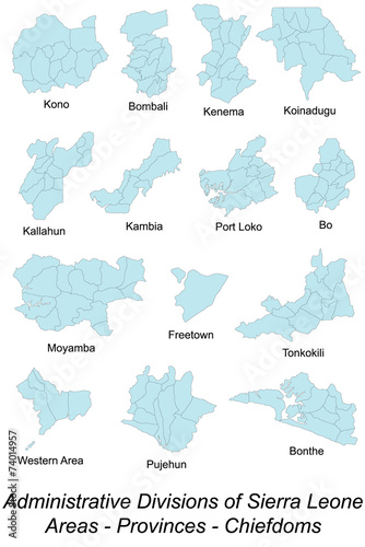 Gebietskarten von Sierra Leone