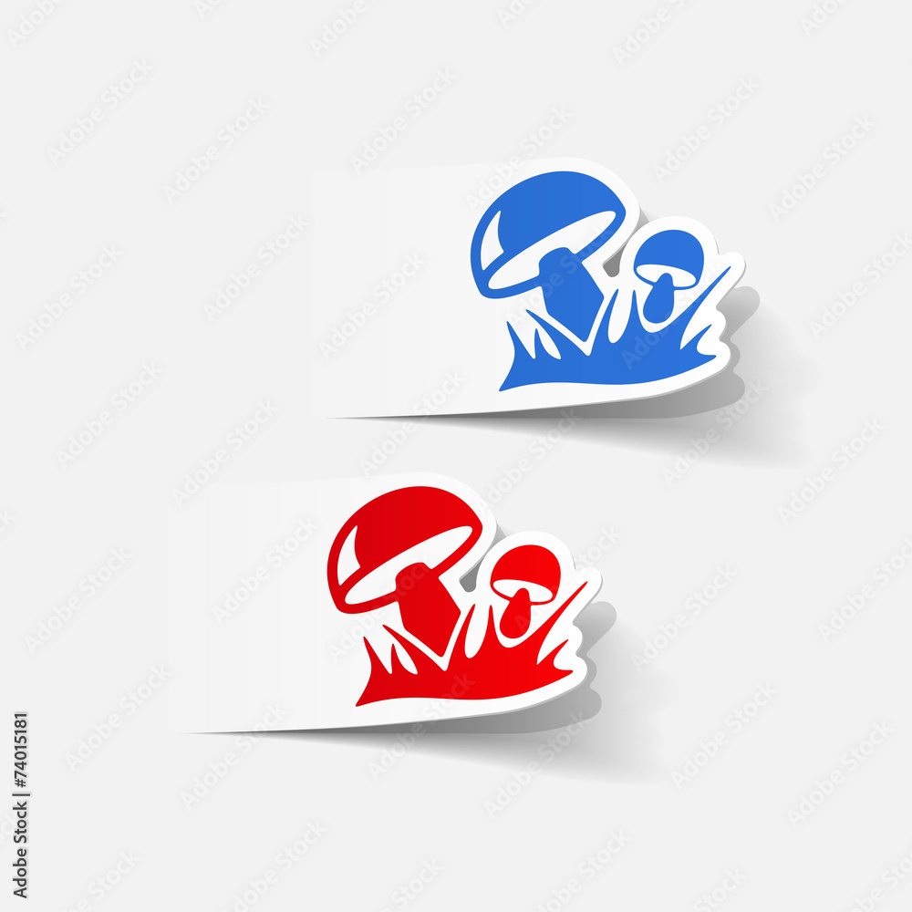 realistic design element: mushrooms