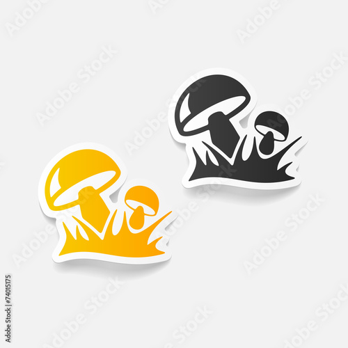 realistic design element: mushrooms