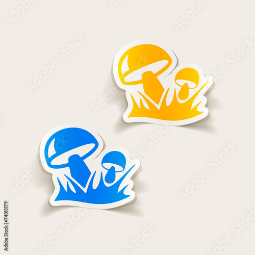 realistic design element: mushrooms