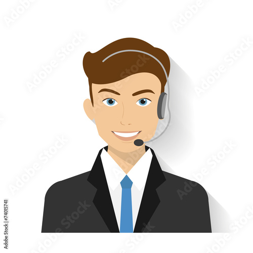 Male call centre operator
