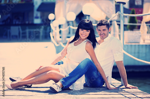 Beautiful young romantic co...