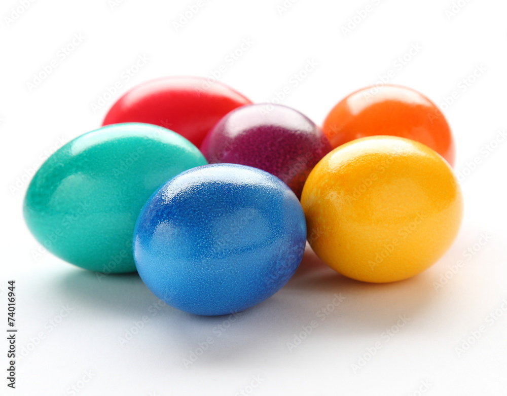 Colorful easter eggs isolated on white background Colorful easter eggs isolated on white background