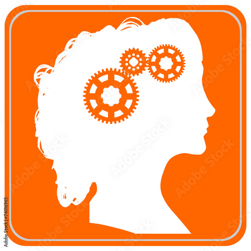 Vector silhouette of a woman.