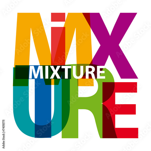 Vector mixture. Broken text