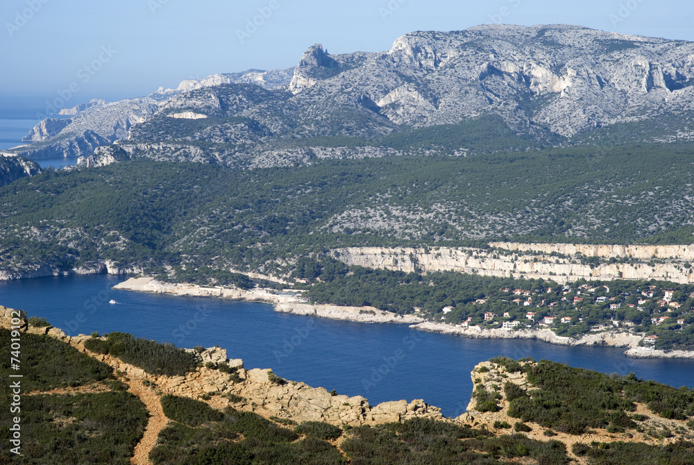 France. Landscape view of the Calanques National Park