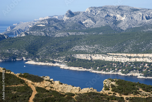 France. Landscape view of the Calanques National Park