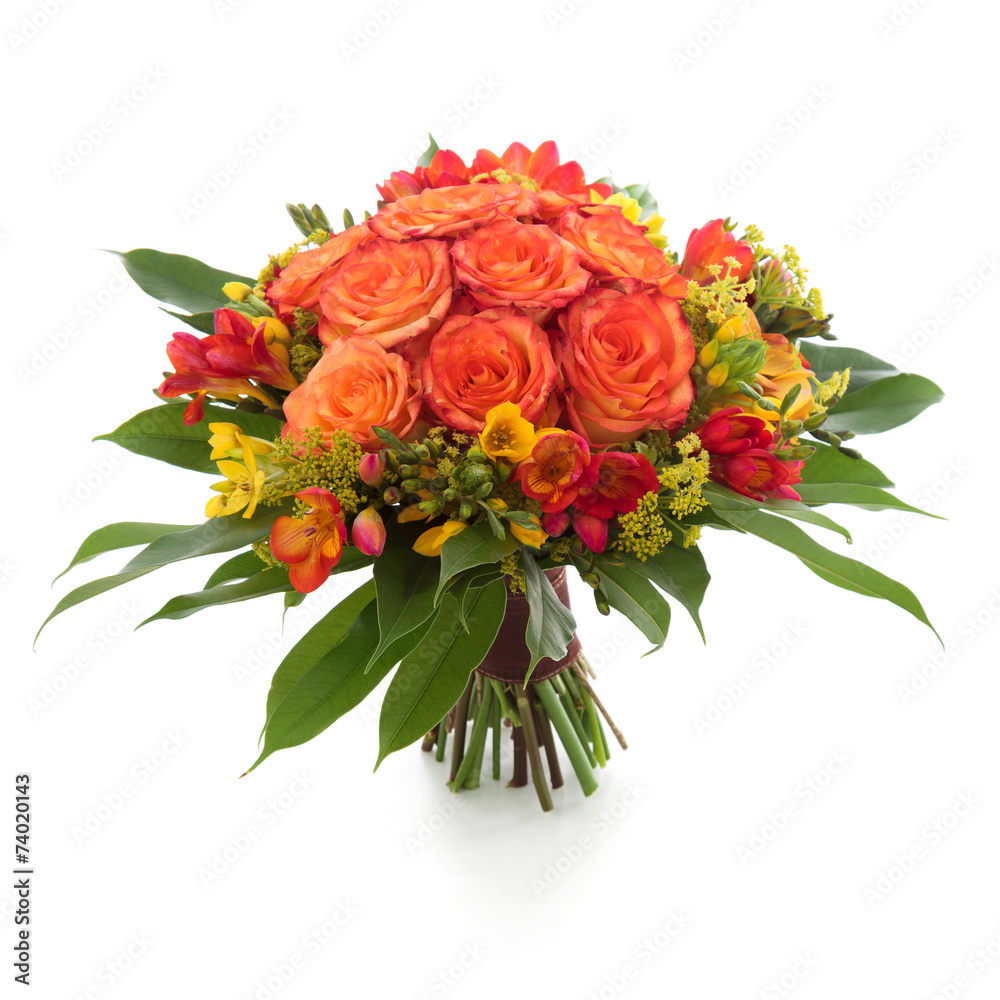 Obraz premium Orange Roses bouquet