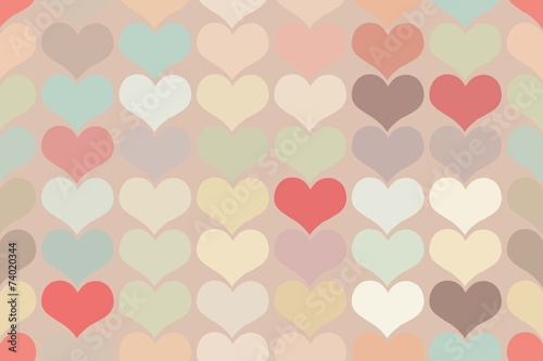 Seamless vintage heart pattern background