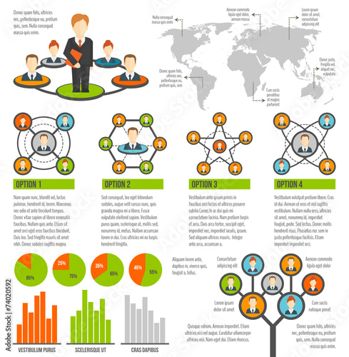 Connected people infographics