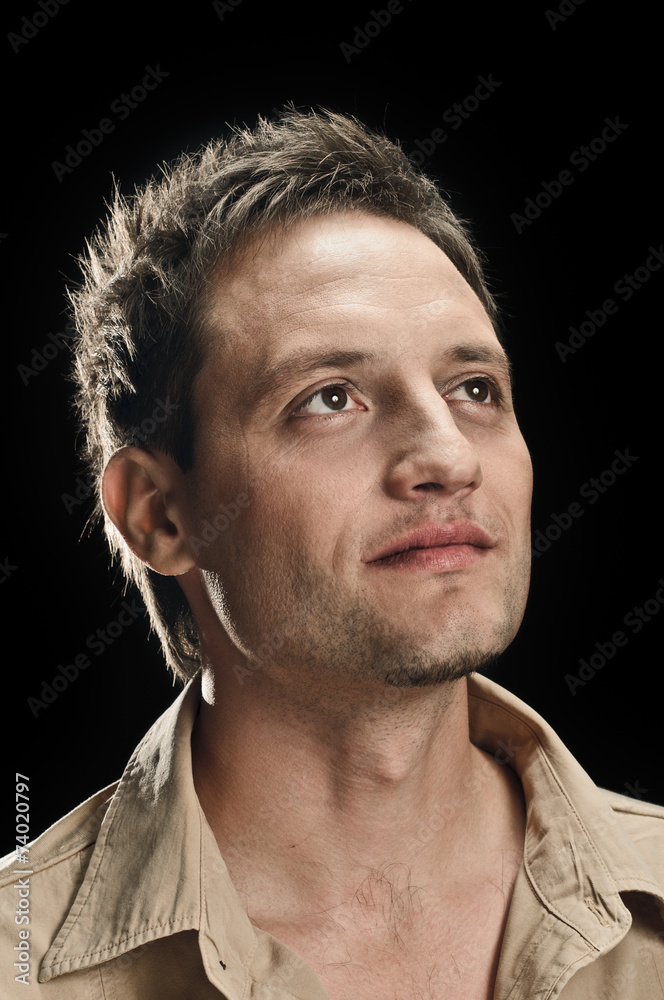 Fototapeta premium Male dreaming portrait