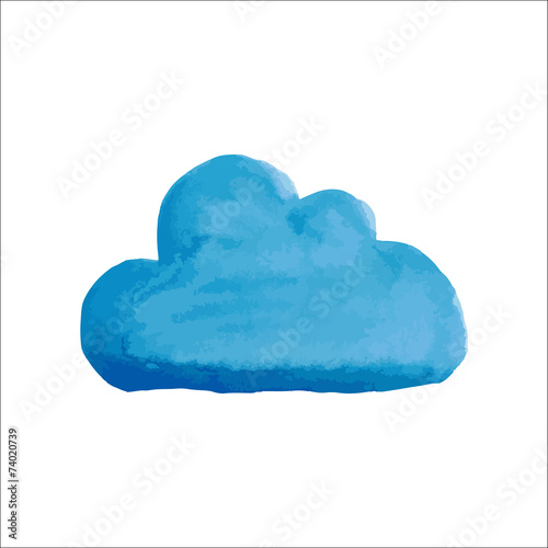 Blue water color cloud